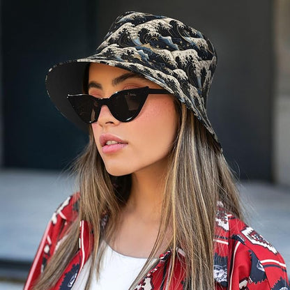 Bucket Hats Fashion Sun Cap Packable Outdoor Fisherman Hat for Women and Men