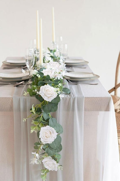 IPOPU 5 Inches White Artificial Large Rose Flower Head Fake Silk Rose with Stem Fake Flowers Bulk for DIY Gifts White Wedding Bouquet Arrangements Home Party Decor