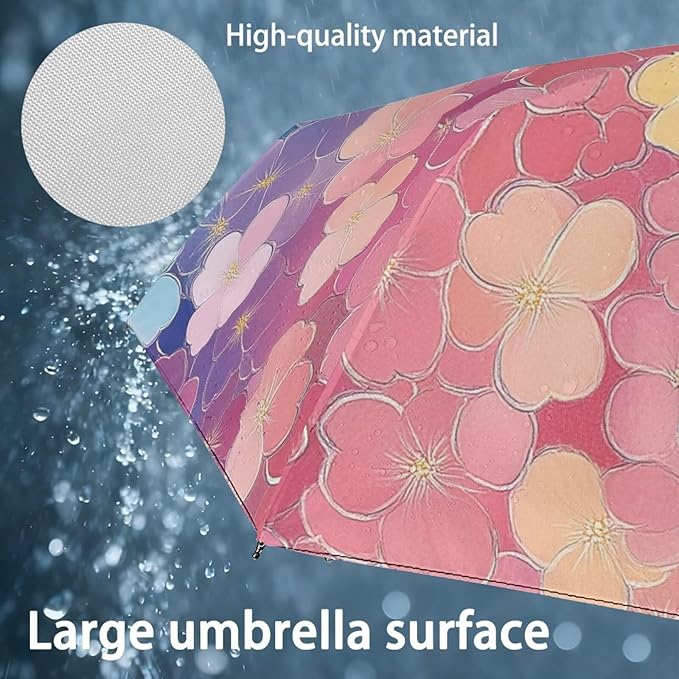 Umbrellas for Rain Lightweight Travel Umbrella 42" Canopy UV Protection Sun Umbrella Windproof Compact Umbrellas
