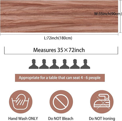 Fivenl 12 Pack Cheesecloth Table Runner 35x72 Inch Boho Gauze Rustic Cheese Cloth Long Romantic for Wedding Bridal Shower Birthday Party Decor (Dusty Blush)