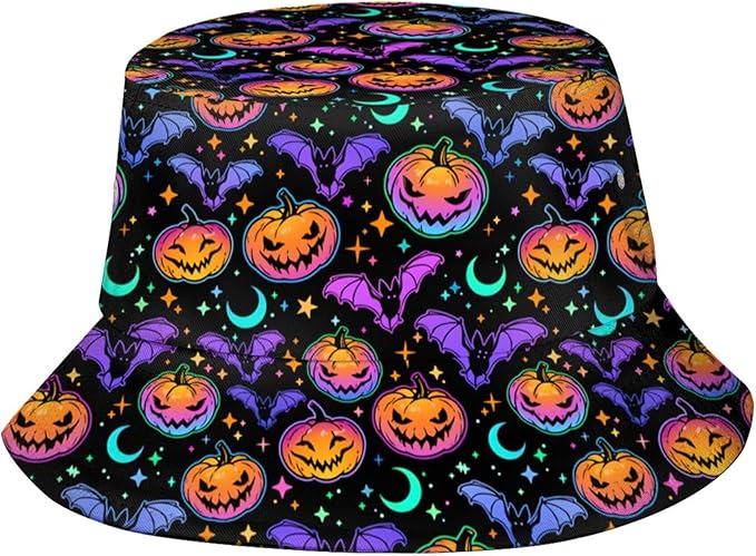 Bucket Hat for Women Men Funny Halloween Hats Packable Outdoor Fisherman Hats Caps Unisex