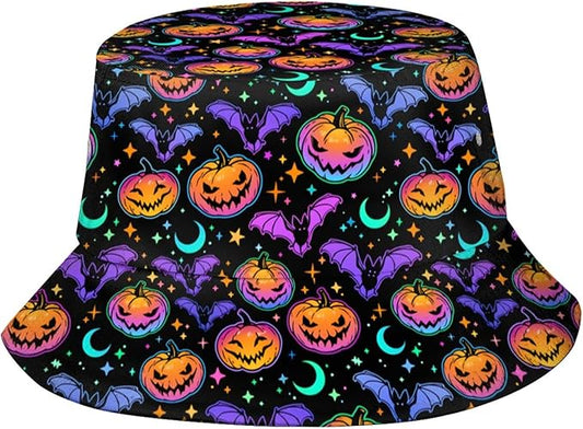 Bucket Hat for Women Men Funny Halloween Hats Packable Outdoor Fisherman Hats Caps Unisex
