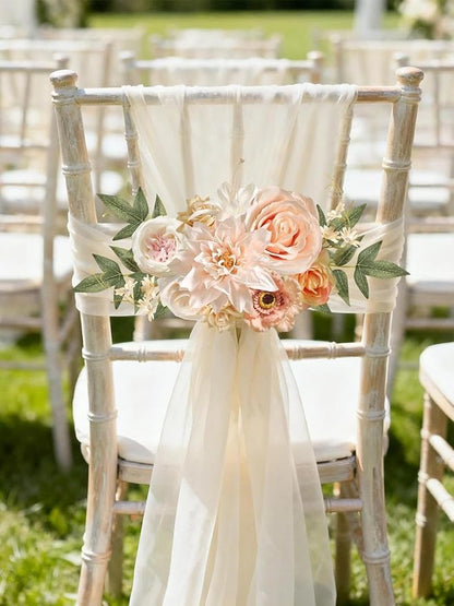 Artificial Flowers,Champagne Pink Silk Fake Flowers for DIY Wedding Bridal Bouquets, Wedding Cake Flowers for Table Centerpieces Baby Shower Birthday Party Home Decorations