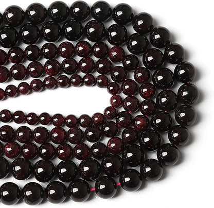 4MM 86PCS Natural Garnet Gemstone Loose Beads for Jewelry Making DIY Bracelet Crystal 1 Strand