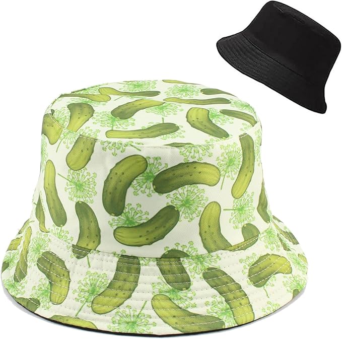 Malaxlx Bucket Hat Beach Sun Hat Fishing Hat for Women Men, Outdoor Travel Reversible Double Side Wear Fisherman Hat