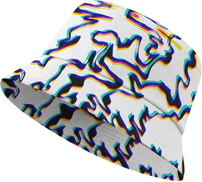 Wildflowers Floral Bucket Hat for Men Women, Summer Vacation Outdoor Travel Reversible Double Side Beach Caps Fisherman Hat