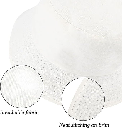 Sun Hat for Women Bucket Hat Cotton Reversible Summer Travel Beach Fishing Cap