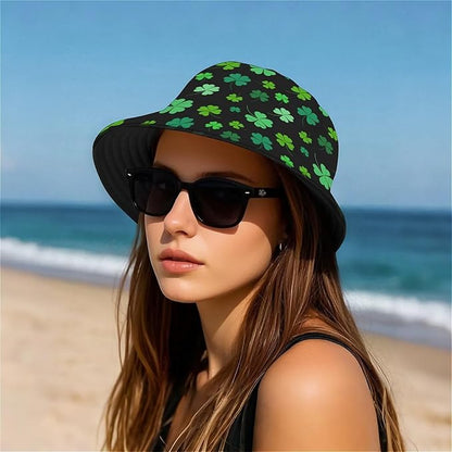 Bucket Hat for Women Men Unisex Sun Cap Packable Outdoor Fisherman Hat Headwear,Reversible Double-Side-Wear