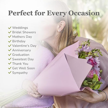 the florist Supply 20 Sheets Premium Flower Wrapping Paper | Waterproof Flower Wrapping Paper for Bouquets | Double Sided Floral Bouquet Sheets | DIY Gifts Colorblend Peony Haze