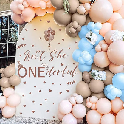 Isn't She Onederful Decals 1st Birthday Party Theme Sign Backdrop Sticker Arch Decal First Birthday Decorations for Girls Photography Background Baby Girls Vinyl Stickers for Party Supplies Gift Decor