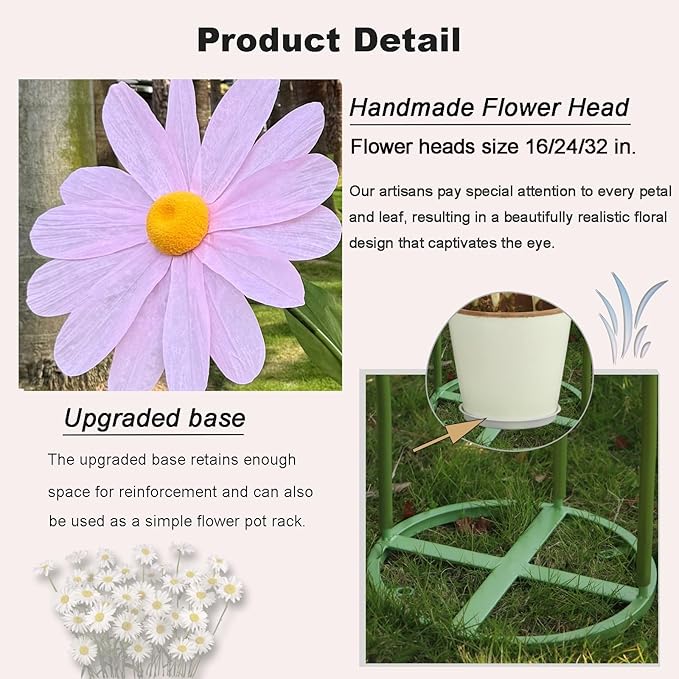 Large Daisy Flowers Artificial,5.9 Ft Giant Paper Flower Decoration,Big Flowers Decor for Birthday Party,Garden,Office,Home,Wedding,Graduation,Shop Window Display(Pink)