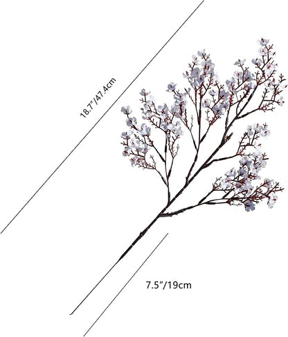 Mandy's White Artificial Baby’s Breath European Flowers 6 Bundles Silk Gypsophila with Bendable Stems for Fall Thanksgiving & Christmas Centerpiece Wedding Decor and Table Arrangements