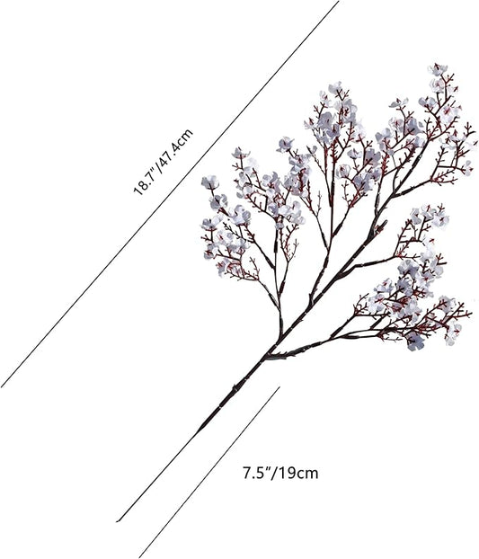 Mandy's White Artificial Baby’s Breath European Flowers 6 Bundles Silk Gypsophila with Bendable Stems for Fall Thanksgiving & Christmas Centerpiece Wedding Decor and Table Arrangements