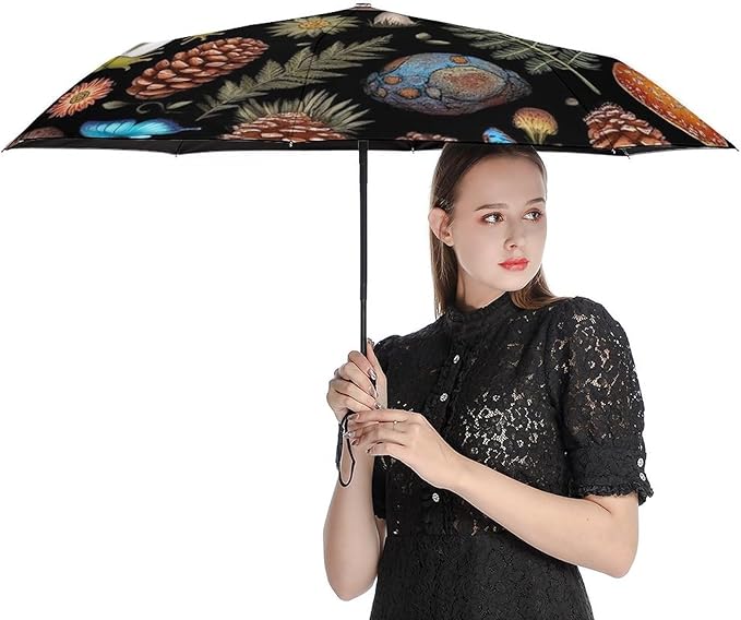 3 Fold Car Umbrella Folding Portable Automatic Umbrella Sunny Rain Sunscreen
