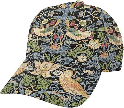 Pastel Cornflowers Floral Baseball Cap Dad Hats All-Over Print Fashion Accessory 100% Polyester Adjusts to Fit Most