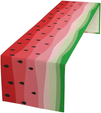 Watermelon Table Runner,Summer Fruit Tropical Birthday Party Decorations Dining Room Home Kitchen Table Decor 13 x 90Inch