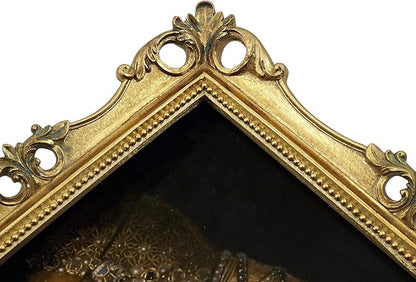 SIMON'S SHOP 8x10 Picture Frame for Wall and Tabletop, Vintage Gold Picture Frames 8x10 with Glass Cover Display Vertical or Horizontal, Antique Style Photo Frames