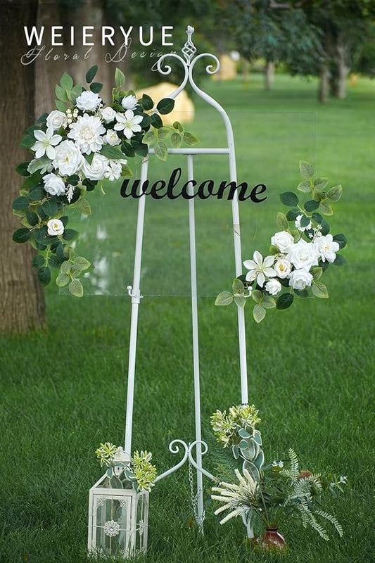 White Artificial Flowers Combo Box - Wedding Decor, Fake Flowers for Home Decor Indoor, Cake Flowers, Faux Flowers for Crafts