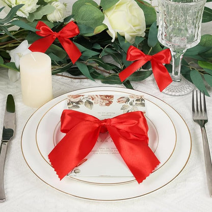 Red Ribbon 1-1/2 Inch, 60 Yards Christmas Red Satin Ribbon for Gift Wrapping, Fabric Ribbon for Flower Bouquet Crafts Wedding Christmas Valentine's Day