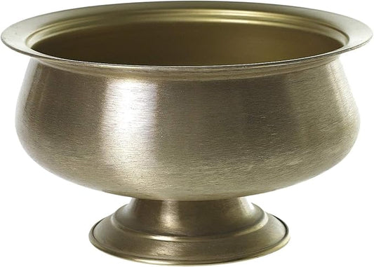 Fiona Metal Gold Compote for Plant and Flowers| Modern Bowl Decor for Home or Office l Indoor and Outdoor Vase for Any Event Decorations (9.75"x 5.75") (72201)