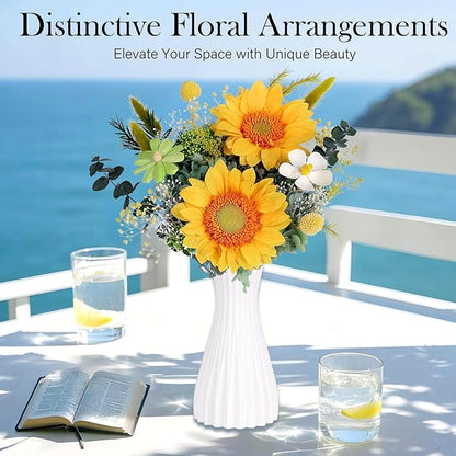 Preserved Sunflower Bouquet - Forever Flowers for Delivery, Green Flower That Last 3 Years, Eternal flowers Bouquet for Her Mother Mom Wife Friends Birthday Sunflower Gifts for Women