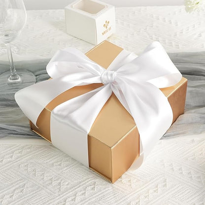 MEEDEE White Satin 3 Inch Ribbon Lux Double Faced Satin Ribbon by 10 Yards Extra Wide Silk Ribbons White Fabric Ribbons for Christmas Tree, Crafts, Weddings Decor