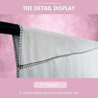 Abstract Professional Photography Backdrop for Portrait Photo Props Booth Background Photoshoot Studio with Polyester Fabric Roller Pocket on Top (8x10ft,Light Pink,No Stand)