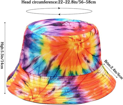 Malaxlx Unisex Bucket Hat Beach Sun Hat Aesthetic Fishing Hat for Men Women Teens, Reversible Double-Side-Wear
