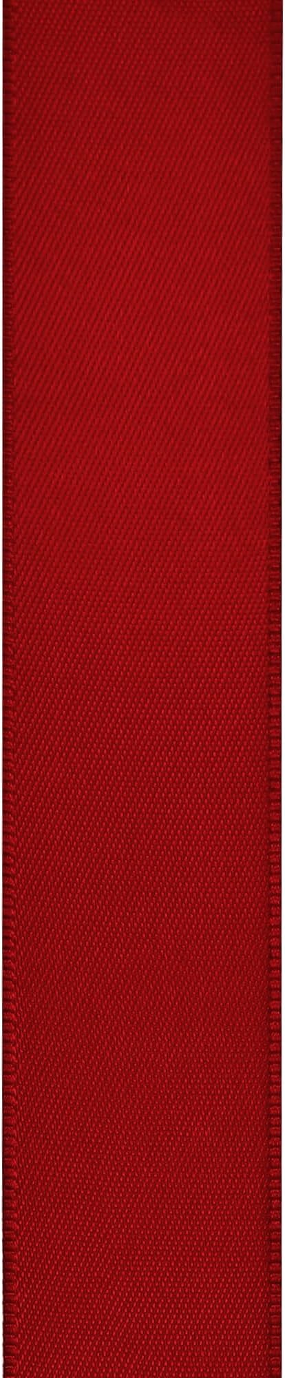 LIUYAXI Red Double Faced Satin Ribbon, 1-1/2" X Continuous 50 Yards, Ribbons Perfect for Gift Wrapping Wedding DIY Craft Bow Making & Other Projects