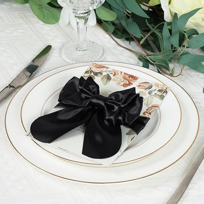 Black Satin Ribbon 2 Inch 60 Yards, Versatile Polyester Fabric Ribbons for Gift Wrapping, Flower Bouquet, Wedding, Crafts, Festival, Halloween and Outdoor Decor