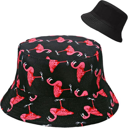Malaxlx Bucket Hat Beach Sun Hat Fishing Hat for Women Men, Outdoor Travel Reversible Double Side Wear Fisherman Hat