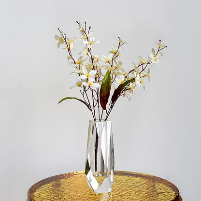 Kitcom Flower/Bud Crystal Vase Decorative Vases for Home, Wedding, Christmas, Outline Dimensions W2.8''xH8.5'', Clear with Gift Box