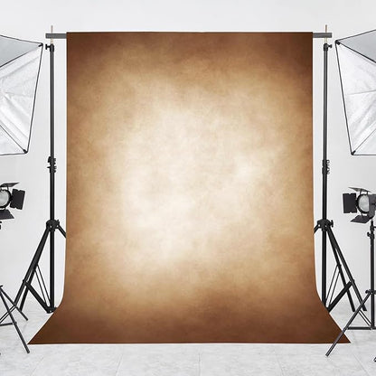 Abstract Latte Brown Professional Photography Backdrop for Adult Portrait Photo Props Booth Background Photoshoot Studio with Thick Ployester Fabric Roller Pocket on Top (5x7 ft)