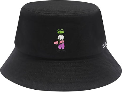 ZLYC Unisex Fashion Embroidered Bucket Hat Summer Fisherman Cap for Men Women