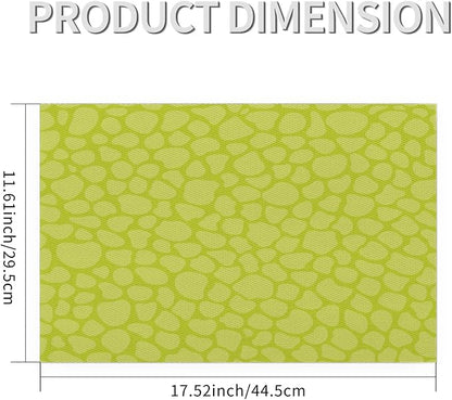 Sage Green Modern Placemats Set of 1 PVC Vinyl Non Slip Table Mats Waterproof Heat Resistant Place Mats Washable Wipeable Dining Table Mat for Kitchen Party Farmhouse Indoor Outdoor Decorative