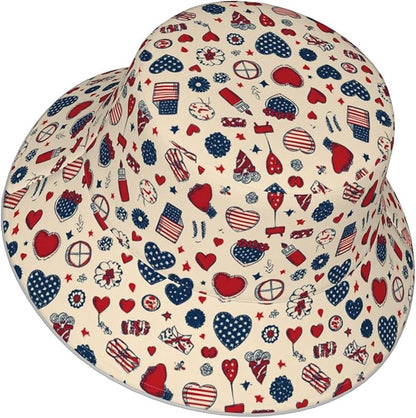 Bucket Hat Double-Side-Wear Reversible Sun Hat Beach Travel Hiking for Women Men