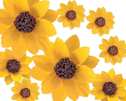 Letjolt Paper Sunflower Paper Wedding Flowers Home Decoration Handmade Flowers Wedding Decorations Baby Shower Bridal Shower Nursery Wall