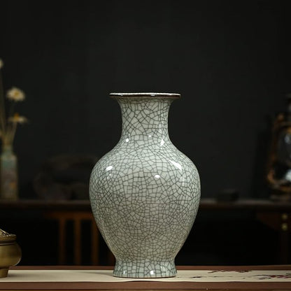 Chinese Ceramic Art Handmade Antique ice Crack Glaze vases Big China Porcelain Flower Bottle Vase