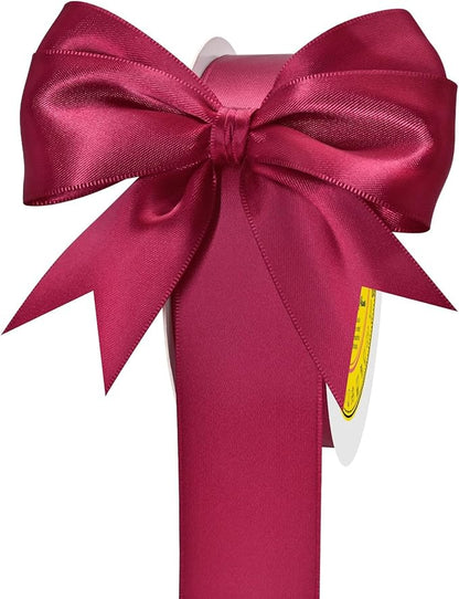 Double Face Beauty Red Satin Ribbon 1-1/2" X 50 Yards Polyester Beauty Red Ribbon for Gift Wrapping Very Suitable for Weddings Party Hair Bow Invitation Decorations and More