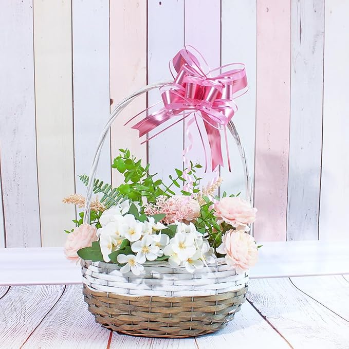 WEWILUCK Gift Bows for Presents, Pink Bows for Gift Wrapping, Gift Bows with Ribbon for Weddings, Bridal Showers, and Anniversary Decoration(6 inches, 15PCS)
