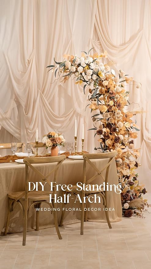 Ling's moment Fall Artificial Flowers 25Pcs Shimmer Gold Roses w/Stems,3" Real Touch DIY Foam Floral for Wedding Bouquet/Centerpieces, Outdoors Party Backdrop, Room/Table, and Garden/Pot Decorations