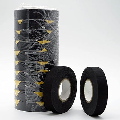 Wiring Harness Tape High Temp Wire Cable Loom Self-Adhesive Fabric Tape for Electrical Automotive Engine Harness Wrap Protection Noise Damping Cables Fixed 3/4 Inch x 49 FT