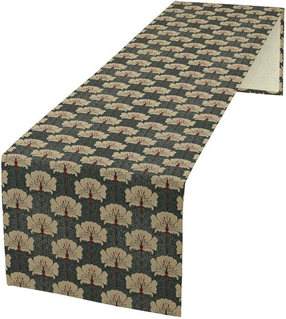 Vintage Floral Table Runner, William Morris Flowers Classic Boho Art Table Runner for Kitchen Dining Party, 13x36 Inch