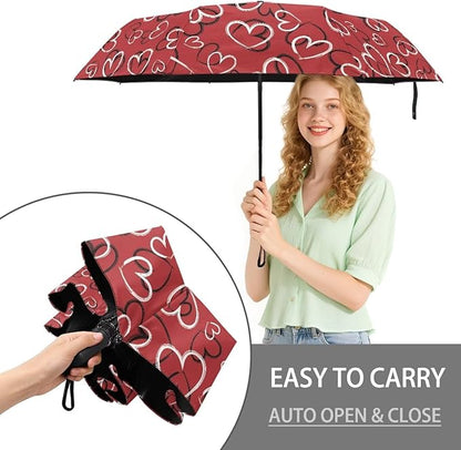 Umbrellas for Rain Lightweight Travel Umbrella 42" Canopy UV Protection Sun Umbrella Windproof Compact Umbrellas