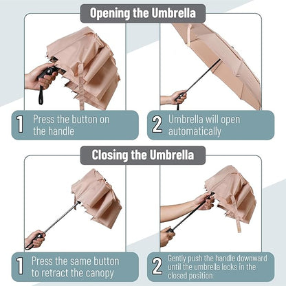 Mr. Pen- Windproof Travel Umbrella, Automatic Umbrellas for Rain, Compact