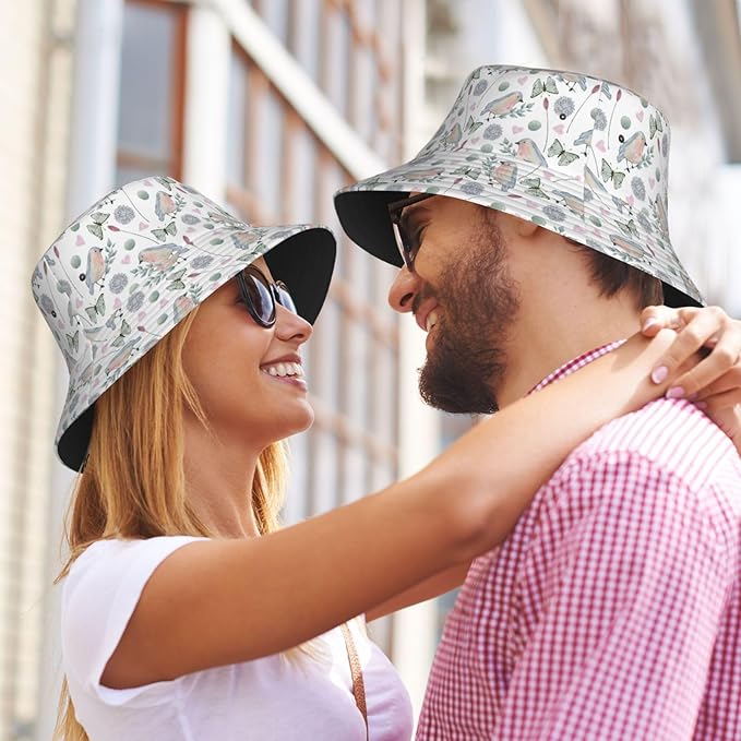 Cartoon Bucket Hat Summer Beach Travel Sun Hat Packable Fisherman Cap for Men Women