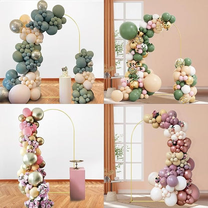 Wedding Arch Backdrop Stand 7.2FT Gold Wedding Balloon Arched Backdrop Stand Square Arch Frame for Birthday Party Bridal Baby Shower Ceremony Decoration