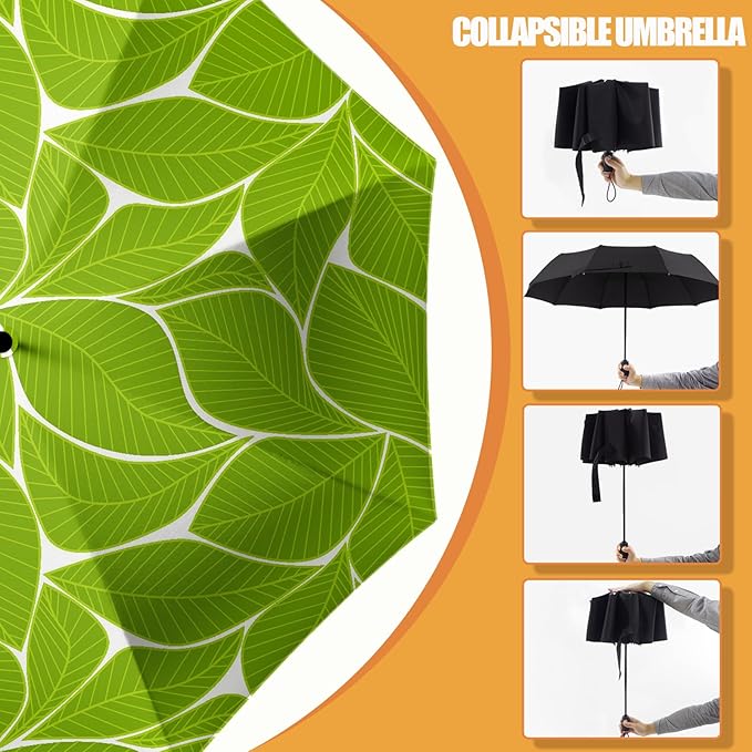 Small Compact Travel Automatic Folding Umbrella for Women, Portable Lightweight, Rain, Wind, UV Sun Shade