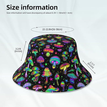 Bucket Hat Beach Summer Sun Hat Reversible Fisherman Hats Double Sided Wearing for Women Men Boys Girls