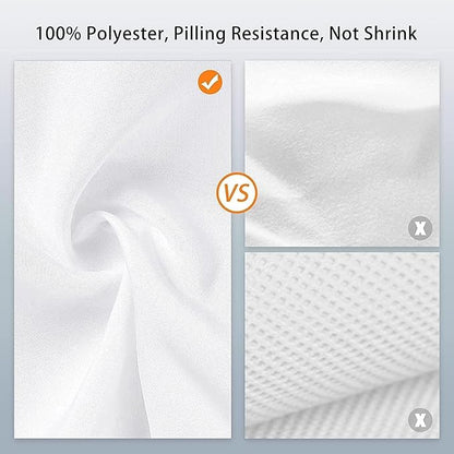 12x10 FT White Backdrop Background for Photography, 100% Polyester Photo Booth Backdrop Foldable Washable White Screen for Portrait Photoshoots Booth Party Video Studio